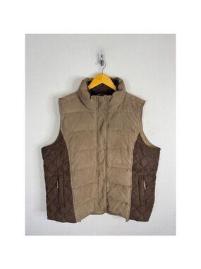 Outback Trading Co Snow Mountain Down Vest Brown Western Puffer Women 3X